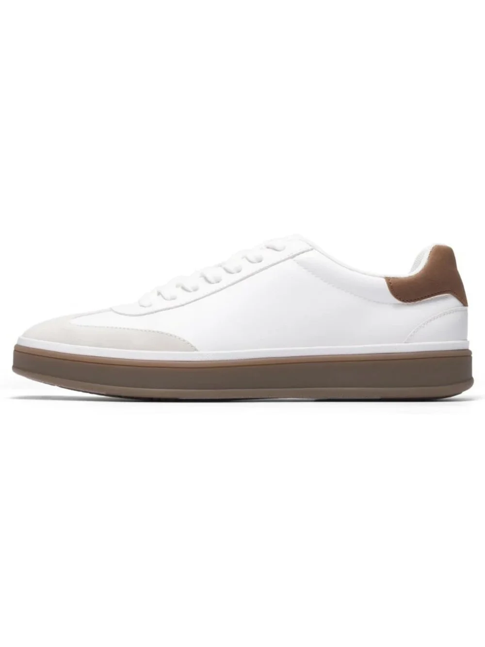 Men's White Faux Suede Rubber Casual Comfortable Business Fashion Sneakers